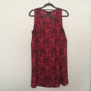 Red elephant dress.